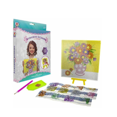 Набор для творчества Алмазная мозаика Букет 1toy Т19047